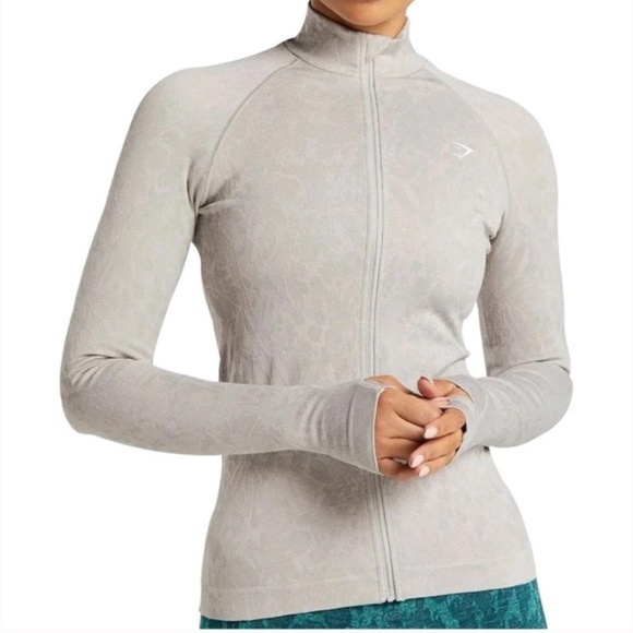 Gymshark Jackets & Blazers - Gymshark Adapt Animal Seamless Zip Up - Butterfly | Grey